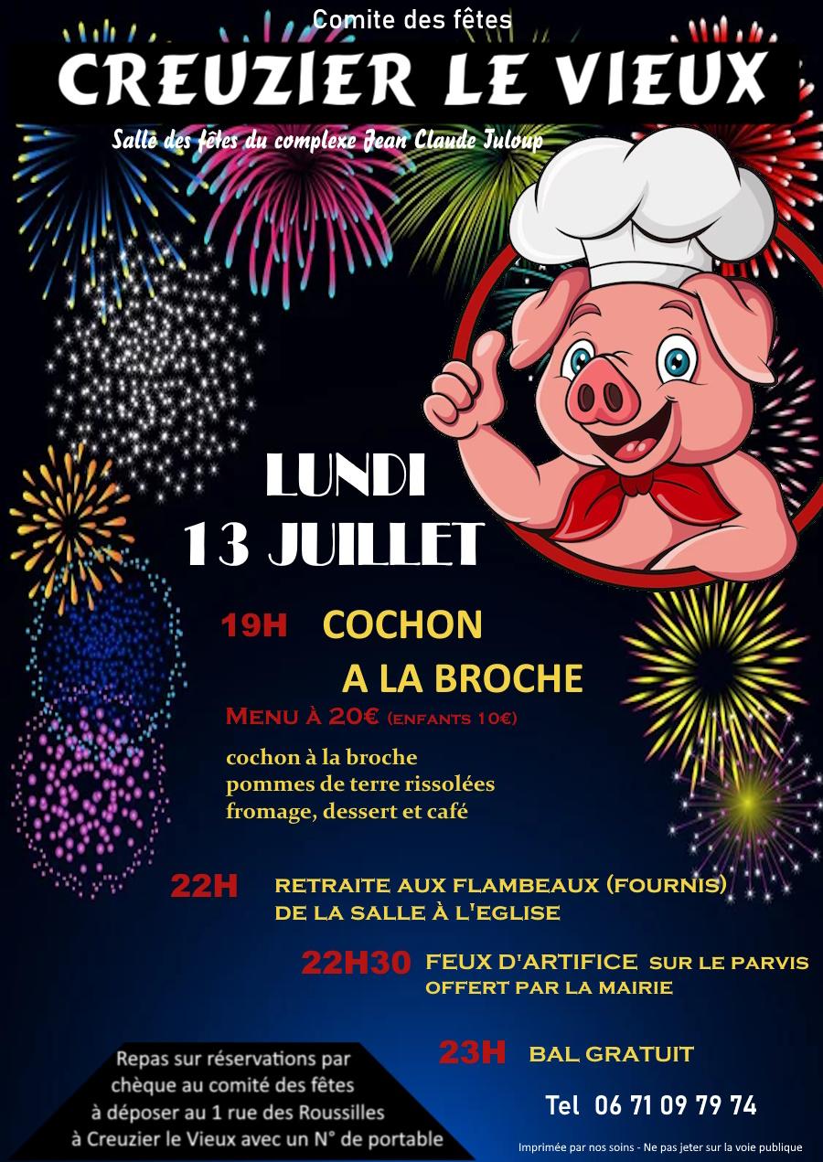 Cochon 13 juillet 2026 2pdn