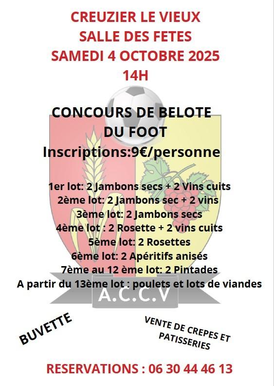 Foot belote octobre 2025